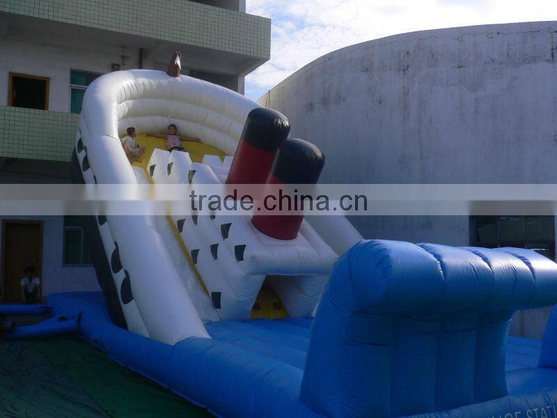 (HD-9403)Inflatable double lane slip slide adult bouncy castle