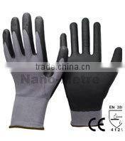 NMSAFETY 15 gauge soft liner micro foam palm for assembly black nitrile working glove