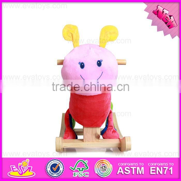 2016 New kids animal toy wooden rocking horse W16D084