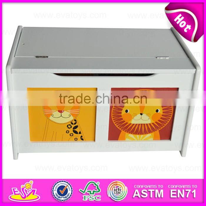 2016 new fashion children wooden kids storage box, most popular wooden kids storage box W08C162