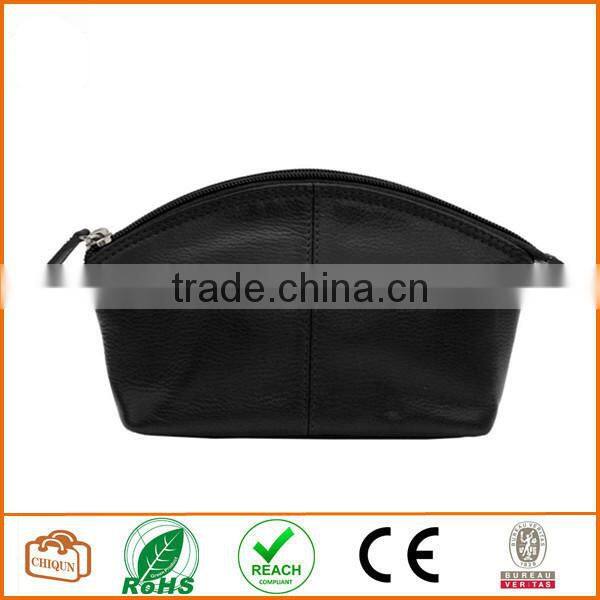 Leather Cosmetic Pouch Black