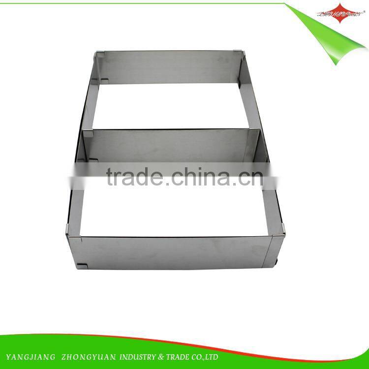 ZY-F1393 good price square stainless steel cake mold cake ring