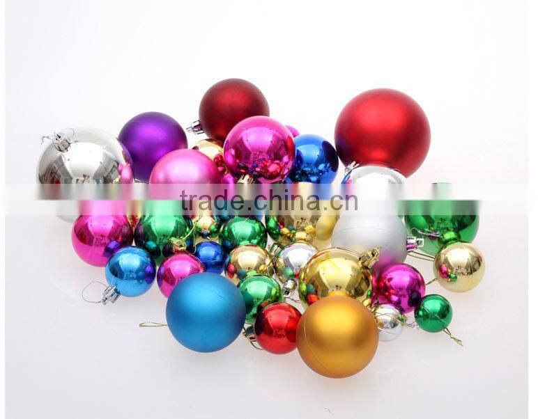 Colorful Christmas Tree Decoration Ball Plastic Christmas Ball Ornament
