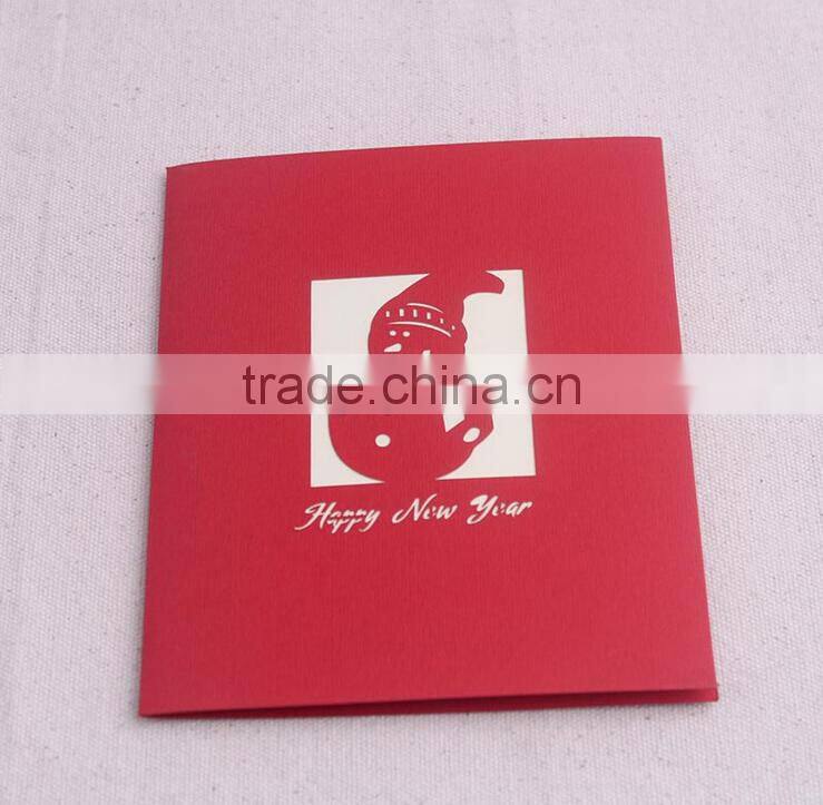 3D Christmas Snowman Christmas Tree Greeting Cards Handmade Christmas Decoration Greeting Card Wholesale