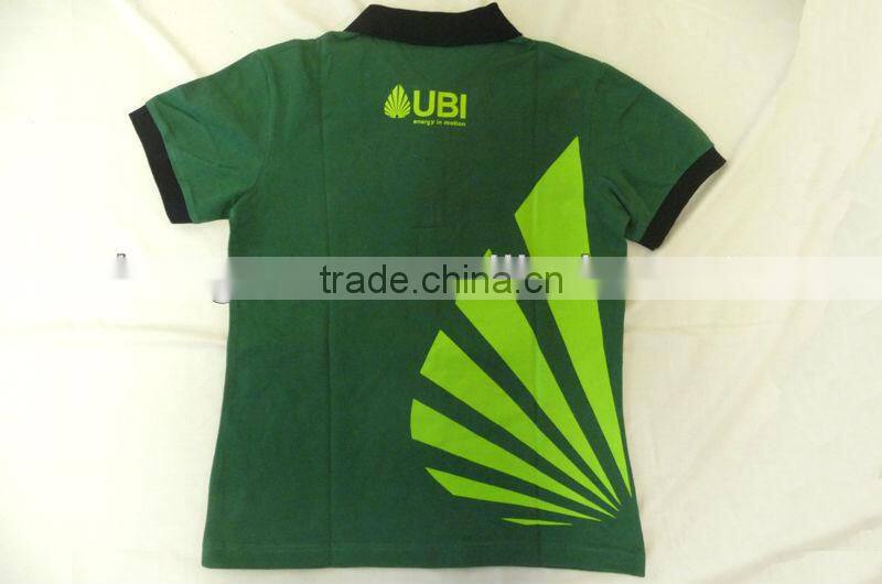 Custom printed logo staff cotton pique polo shirts for ladies