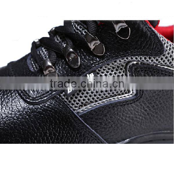 Labor Protective Rubber Sole Man leather safety shoe