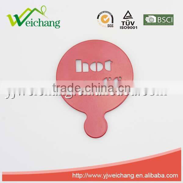 WCTS421 Cappuccino Coffee Barista Stencils Coffee Template Tools Accessories,stainless steel,spray lacquer