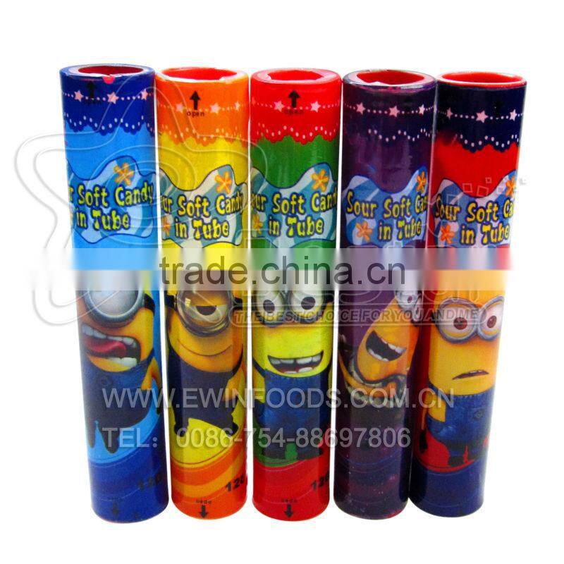 Hot-selling Minions Colourful Sour Soft Candy In Tube