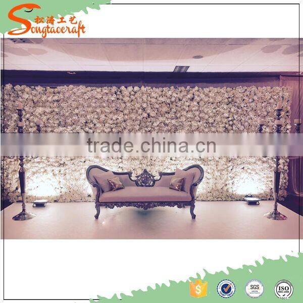 popular personized size fashion rose artificial flower wall for indoor decoration