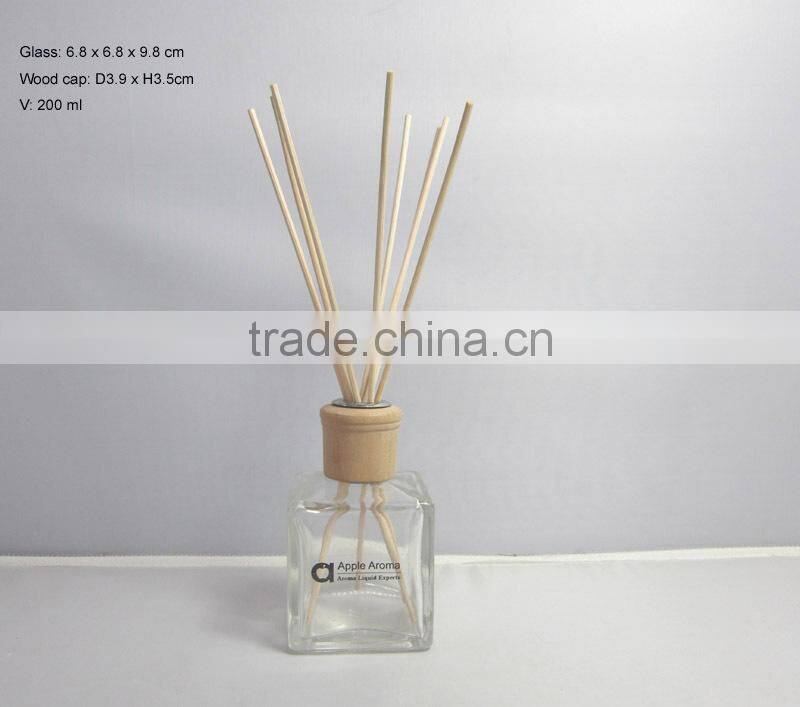 aroma reed diffuser with glass bottle /air freshener /diffuser gift set /perfume aroma oil reed diffuser /wooden diffuser