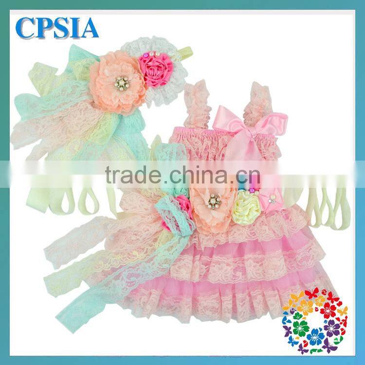 2015 High quality dresses Sleeveless green one piece girls party dresses girls long dresses