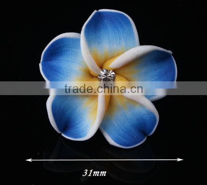 fashion jewelry Hawaiian plumeria Flower polymer clay rings for Women