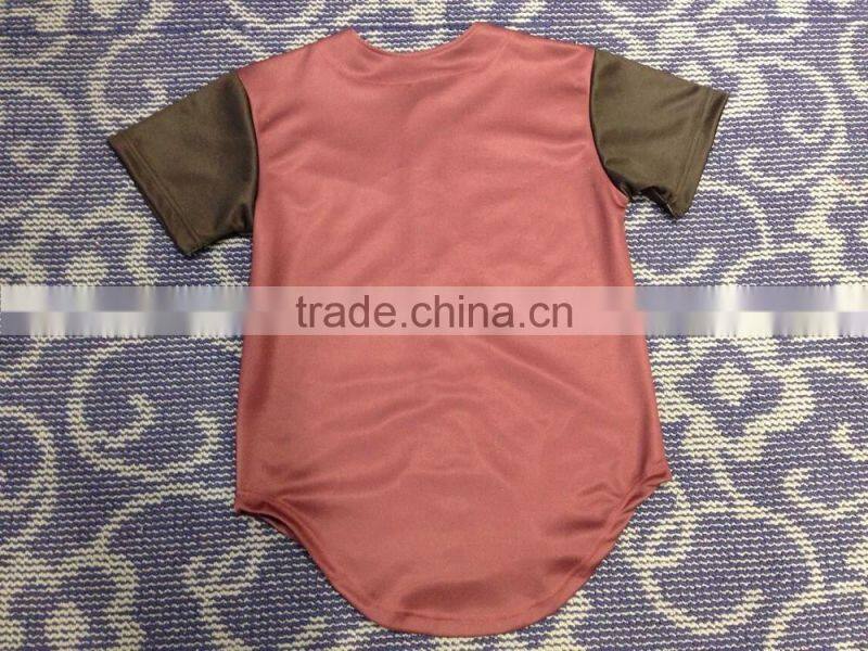 Hongen apparel cheap sports baseball buttons shirt baseball jersey wholesale