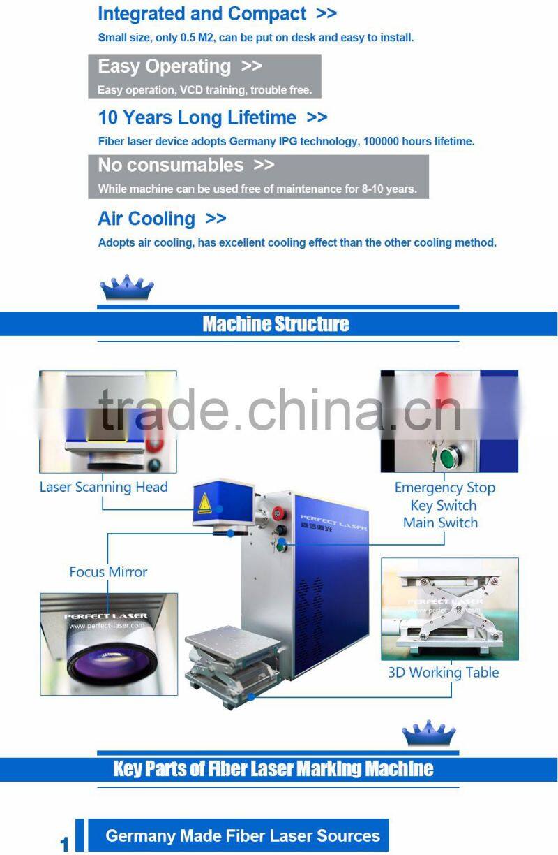 China machinery with 10W/20W/30 optional compact laser mark system