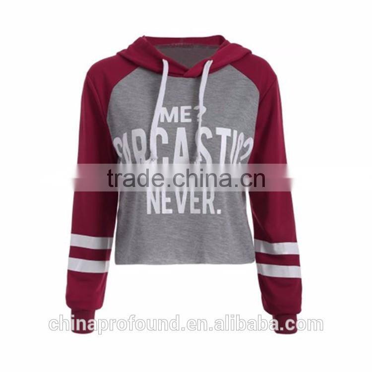 Long Sleeve Cropped Top Hoodie For Women Ladies Crop Hoodies