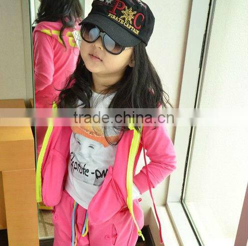 custom made casual knit girls sweat suit made in china