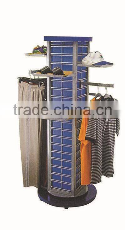 Single rotating stainless steel shoe rack