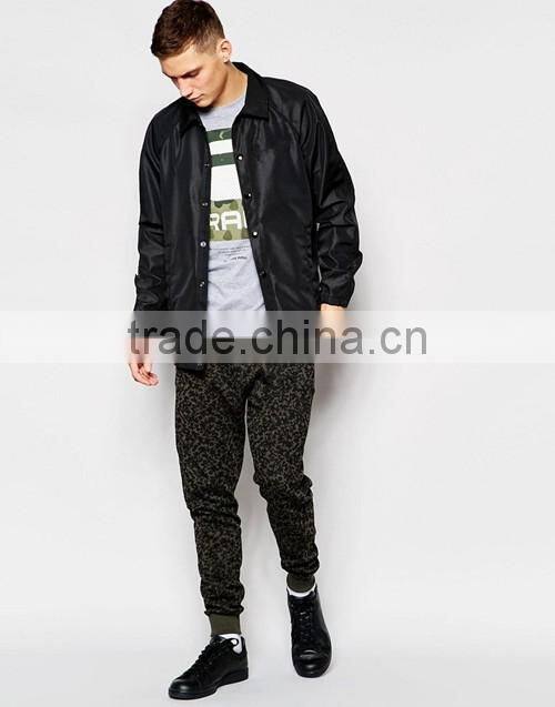 Custom men fashion tapered full camo print sweat trousers, fitness casual training gym pants OEM