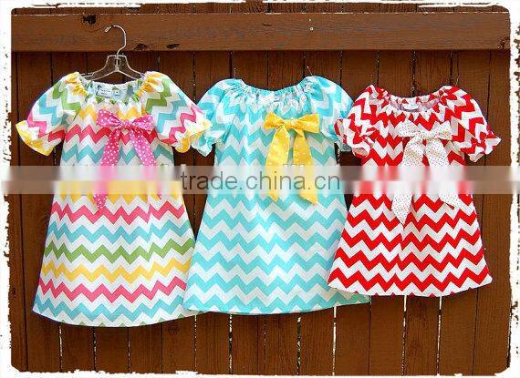 Christmas Clothes Baby Girl Frock Red And White Chevron Dress