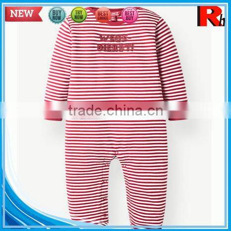 China alibaba stripe long sleeve cotton wholesale used baby clothes organic baby products