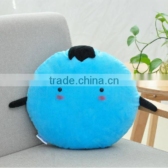OEM pea polyester funny cute custom wholesale sofa emoji foam cushion pillow