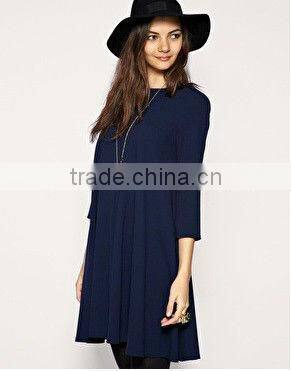 Young Ladies Casual Pleated Dresses Clothing Manufacture