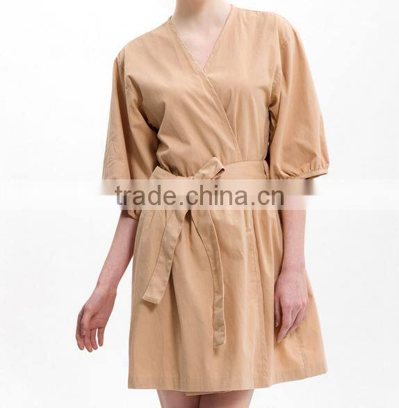 Average Size Stock Customized Logo Cheap Cotton Waffle Hotel Bath Robe WR1-0012