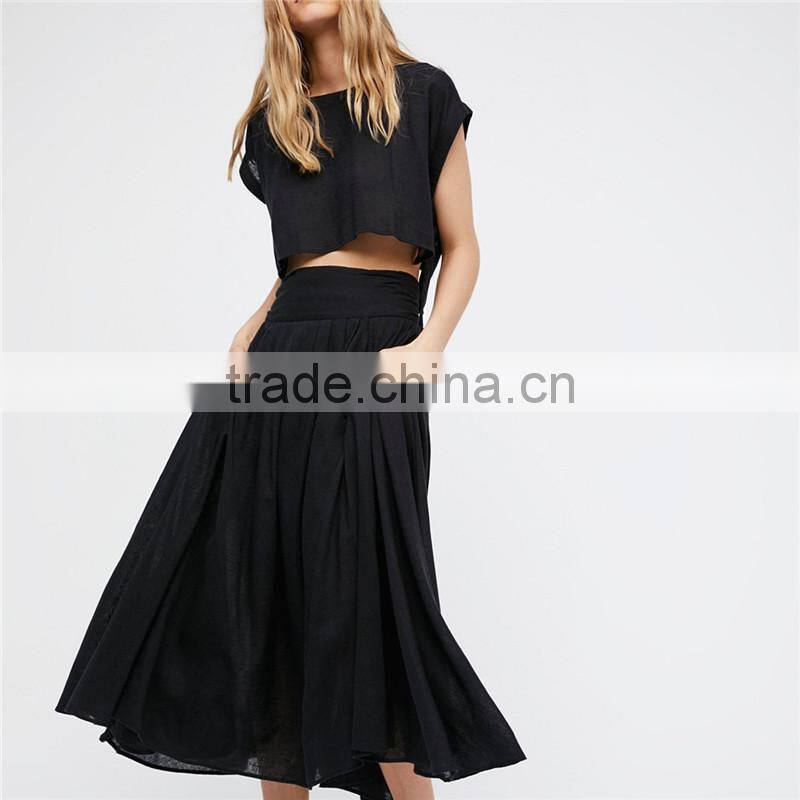 2017 OEM Summer Fashion factory price women comfortable middle skirt