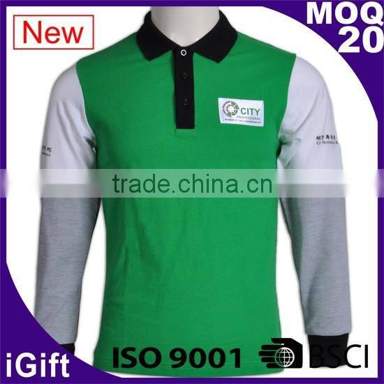 IS09001/BSCI Factory 100% cotton long sleeve reflective work safety polo shirt