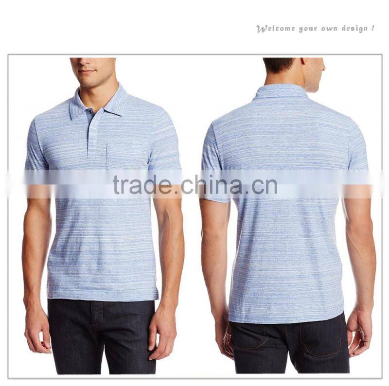 latest designs White Orange Black Striped Collar Tee Polo T-shirt for men