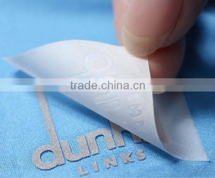 relfective letters be heated transfer on T-shirt or polo shirts