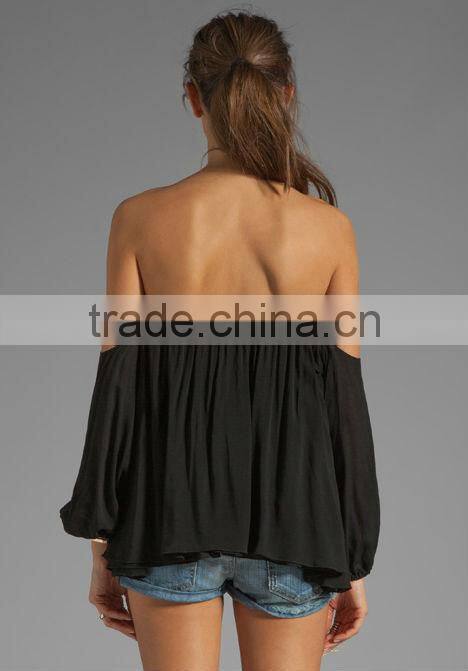 off shoulder ruffle top