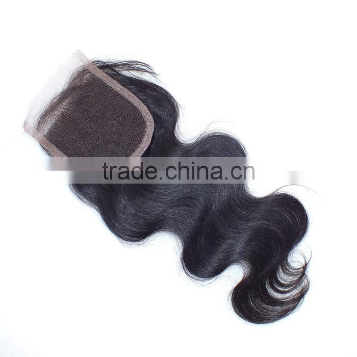wavy human hair swiss lace top lace closure,invisible part closure