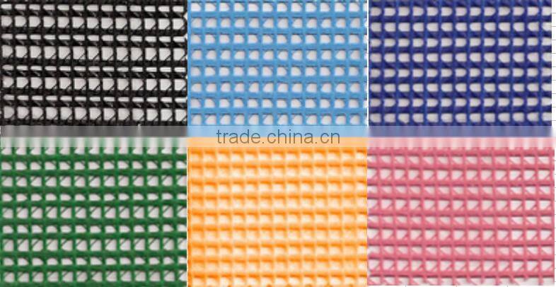 outdoor usage stiff pvc coated polyester mesh fabric