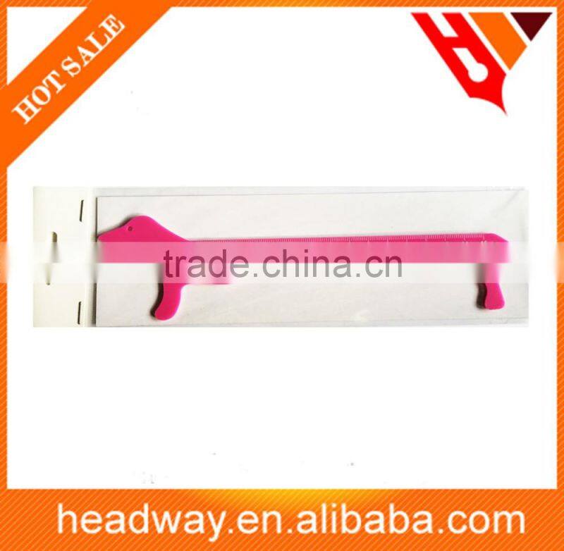 colorful plastic straight animal shape ruler 15cm