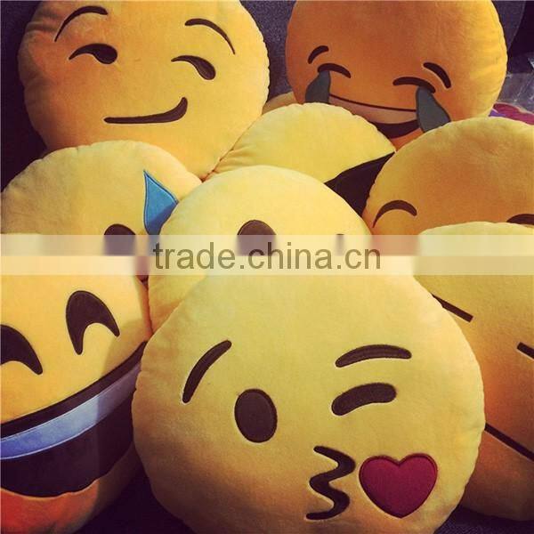 stuffed cartoon toy cute smiley face plush emoji pillow/cushion