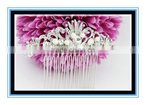 Factory Price Wedding hair accessory pearl wedding comb