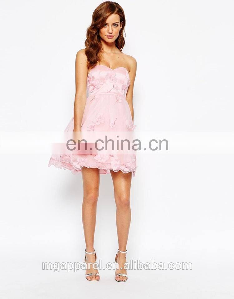 Cheap Wholesale Off-Shoulder Floral Applique Sexy Short Prom Dresses