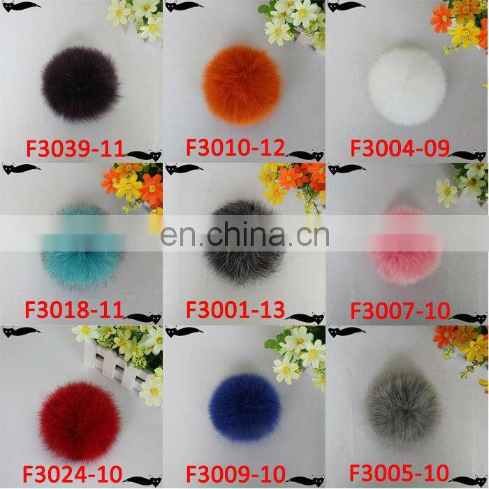 Updating sea blue 15cm raccoon fur balls for hats