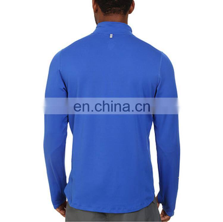 men thumbhole jersey sports half zip sweatshirts