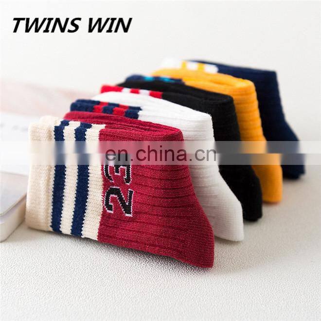 2018 china wholesale winter comfortable soft unisex children fashion cotton socks custom with logo