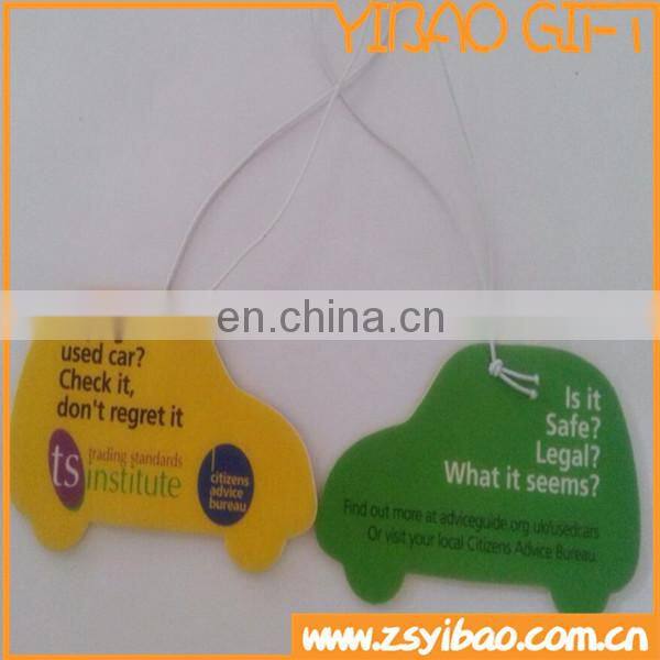 2016promotional heart shape hanger paper home air freshener car perfume/paper car air freshener