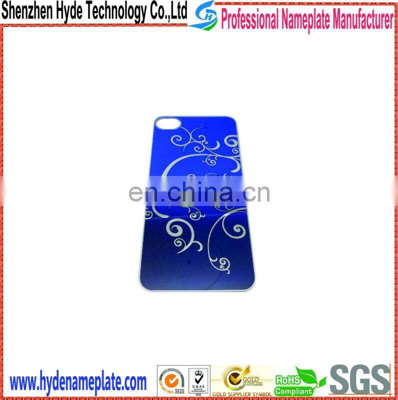 cute metal hot selling color cell phone case label sticker