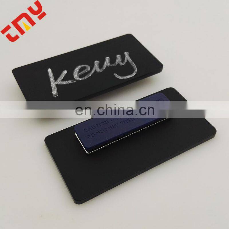 Cheap Custom Pin Badge,Blank Plastic Badge Maker,Wholesale Staff Uniforms Black Board Style Logo Pin Badge