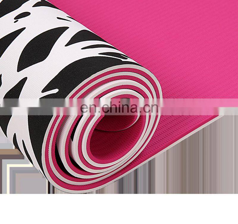 Single Layer Thin Private Label Best Selling Customized Logo Promotional TPE Pro Yoga mat