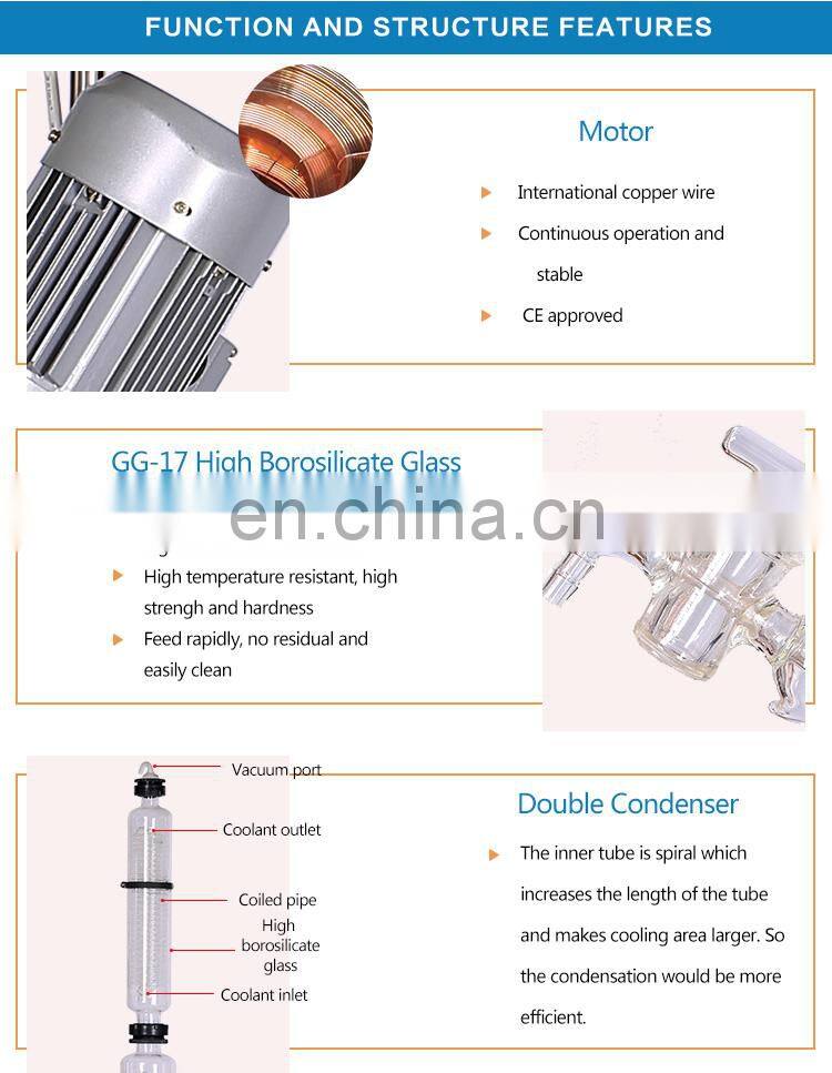 China Suppliers Rotary Flask Evaporator With Chiller And Vacuum Pump