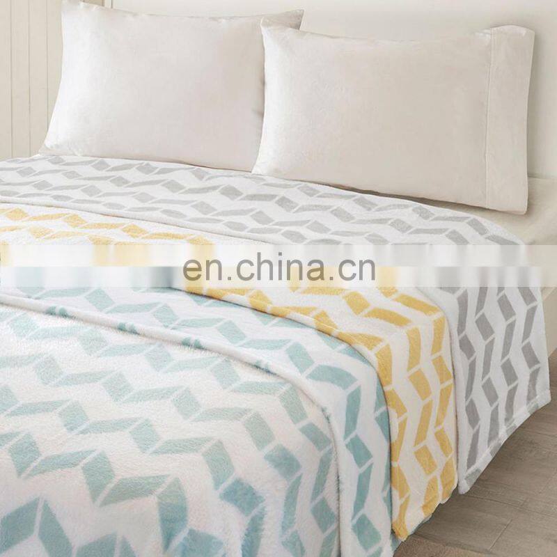 Customized Super Soft Polyester Warm Soft Polyester Flannel Blanket