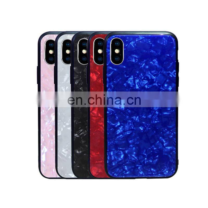 Hot Sale For Iphone 7 8 plus Cell Phone Bluelight Tempered Glass Glass Case Phone Cover Shell