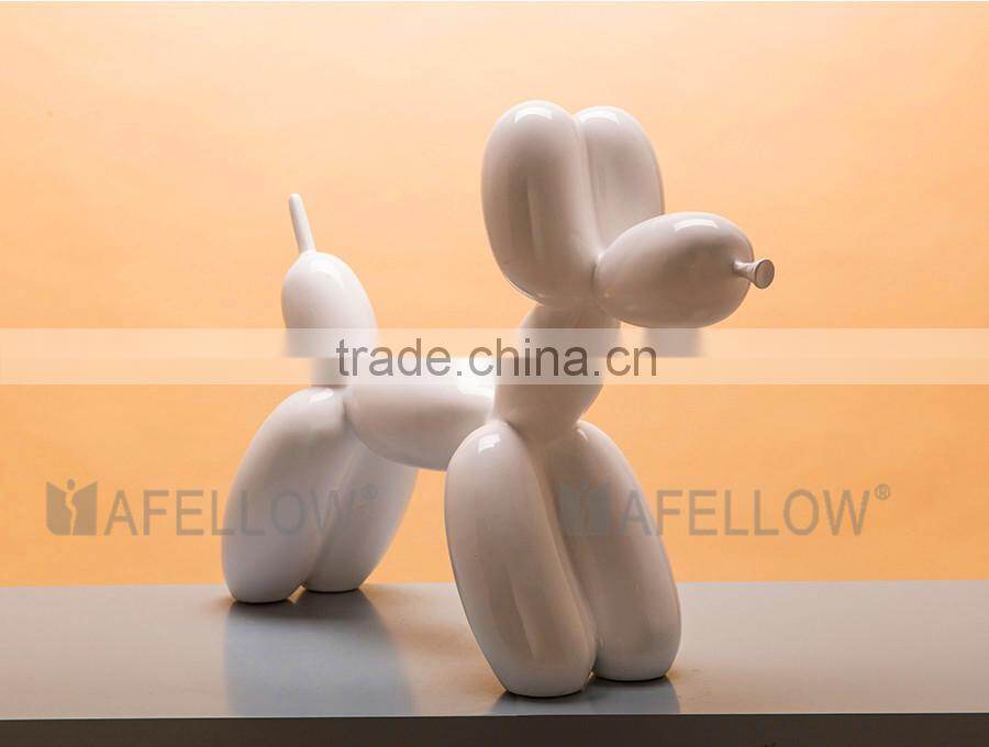 electroplate fiber glass lifelike Mini pet ballon dog mannequin