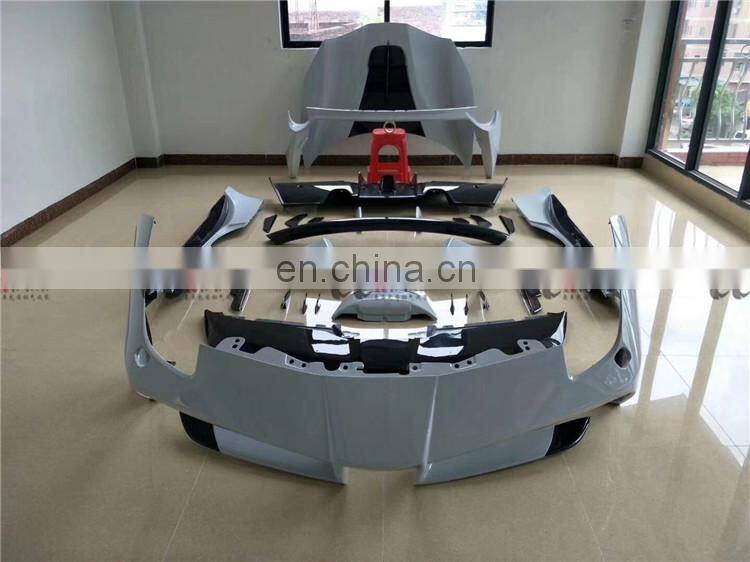 Body kit for Ferrari 488 in misha style front bumper rear bumper hood carbon fiber front lip rear lip side skirts fenders
